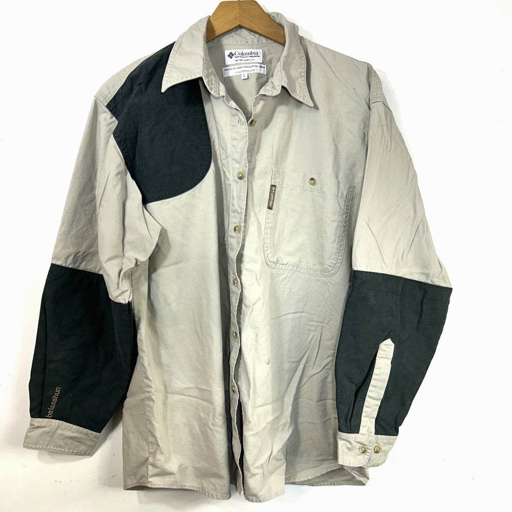 Vintage Columbia Sportswear Briarshun Brush Hunting Shoot Shirt Mens L